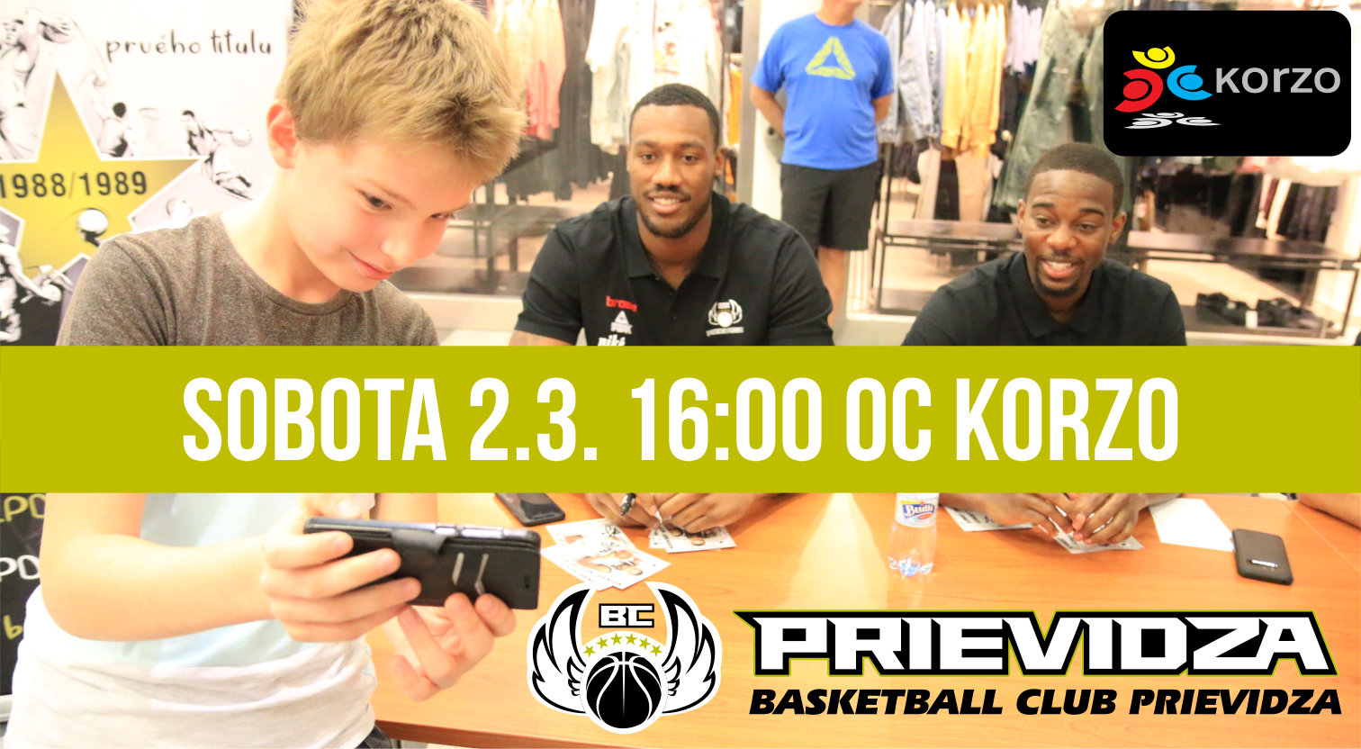 Autogramiáda BC Prievidza v OC Korzo