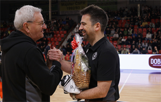 20. kolo Tipos SBL: BC Prievidza - Spišskí Rytieri 94:61 (Ladislav Szibilla)