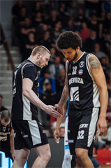 3. zápas štvrťfinále Tipos SBL: BC Prievidza - Nitra Blue Wings 74:77 (Vladimír Králik)