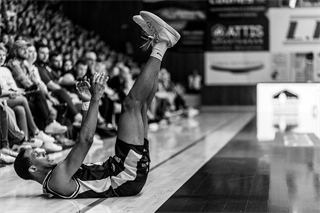 5. zápas štvrťfinále Tipos SBL: BC Prievidza - Nitra Blue Wings 84:87 (Vladimír Králik)	