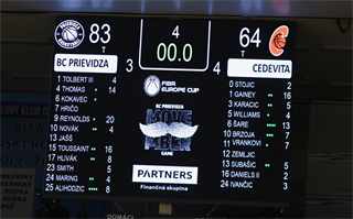 Európsky pohár FIBA: BC Prievidza : Cedevita Záhreb 83:64 (Ladislav Szibilla)	
