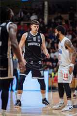 Predohrávka 13. kola TIPOS SBL: BC Prievidza - Spišskí Rytieri 104:99 (Vladimír Králik)