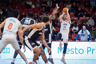 Predohrávka 13. kola TIPOS SBL: BC Prievidza - Spišskí Rytieri 104:99 (Vladimír Králik)