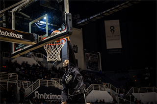 Európsky pohár FIBA: PAOK Solún - BC Prievidza 101:70 (Dávid Bakos)