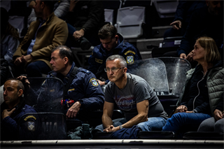 Európsky pohár FIBA: PAOK Solún - BC Prievidza 101:70 (Dávid Bakos)
