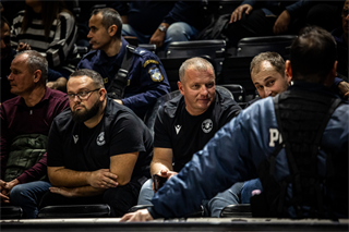 Európsky pohár FIBA: PAOK Solún - BC Prievidza 101:70 (Dávid Bakos)