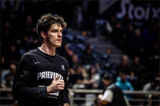 Európsky pohár FIBA: PAOK Solún - BC Prievidza 101:70 (Dávid Bakos)