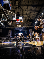 Európsky pohár FIBA: PAOK Solún - BC Prievidza 101:70 (Dávid Bakos)