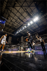 Európsky pohár FIBA: PAOK Solún - BC Prievidza 101:70 (Dávid Bakos)