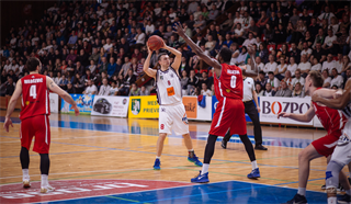 3. zápas play off Eurovia SBL: BC Prievidza - MBK Rieker Com-Therm Komárno 74:80 (foto: Vladimír Králik)